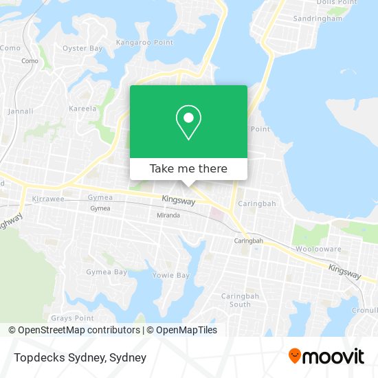 Mapa Topdecks Sydney