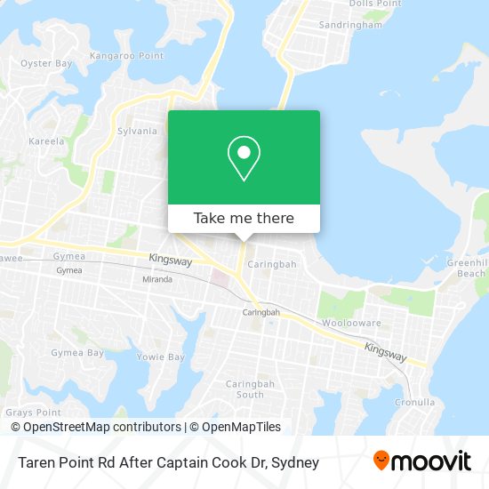 Taren Point Rd After Captain Cook Dr map