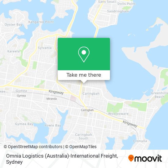 Mapa Omnia Logistics (Australia)-International Freight