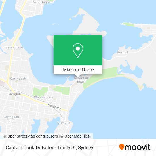 Captain Cook Dr Before Trinity St map