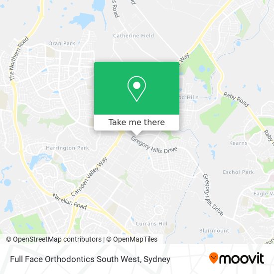 Full Face Orthodontics South West map