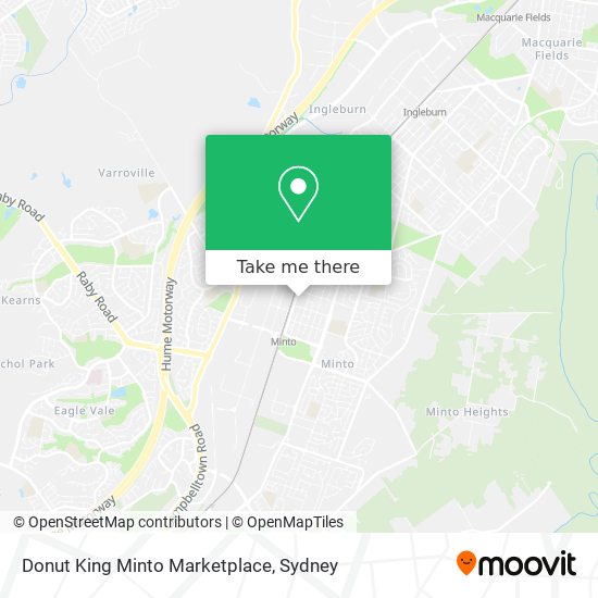 Donut King Minto Marketplace map