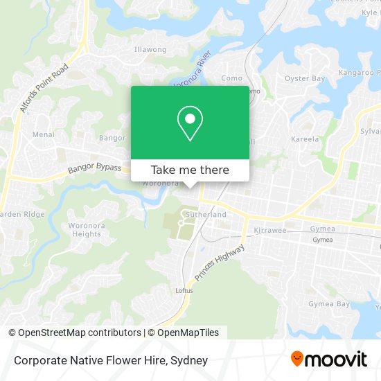 Corporate Native Flower Hire map