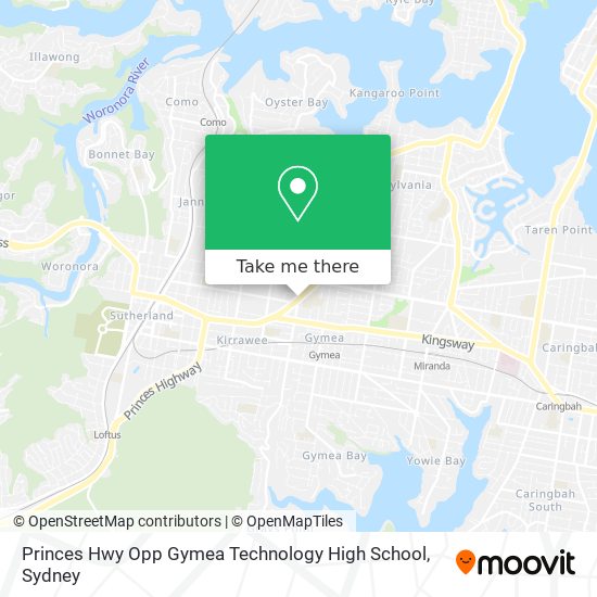 Princes Hwy Opp Gymea Technology High School map