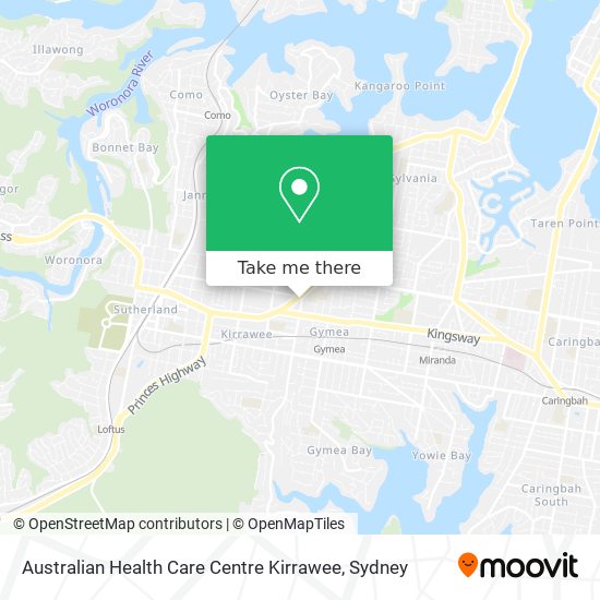 Mapa Australian Health Care Centre Kirrawee