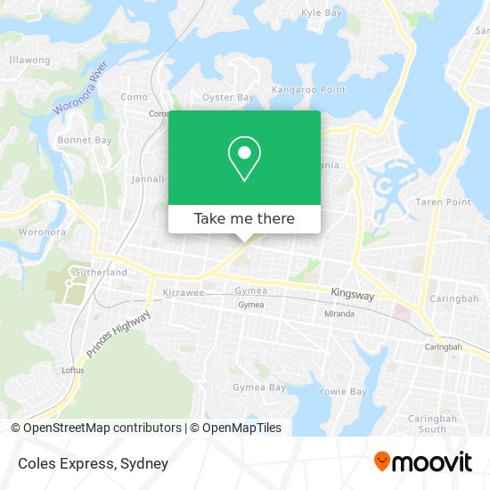 Coles Express map