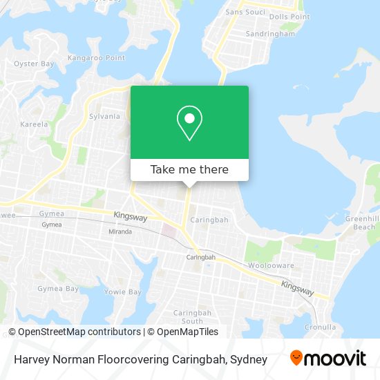 Harvey Norman Floorcovering Caringbah map