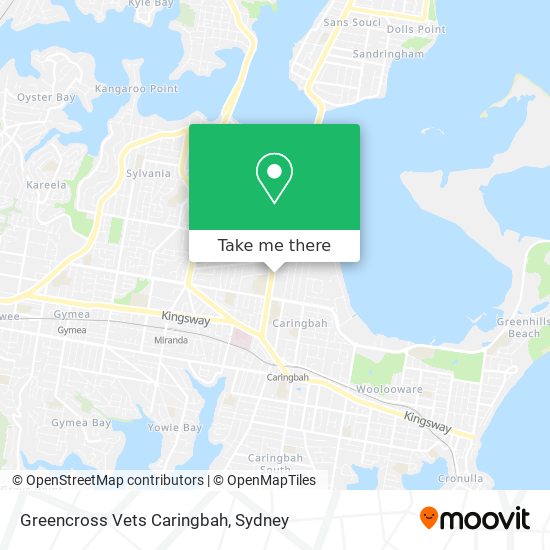 Mapa Greencross Vets Caringbah