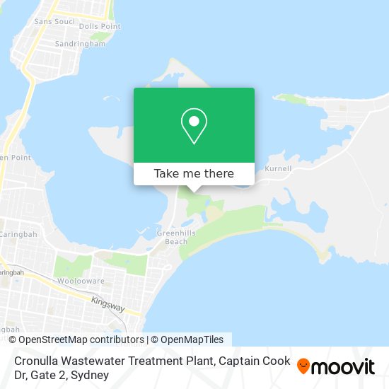 Cronulla Wastewater Treatment Plant, Captain Cook Dr, Gate 2 map