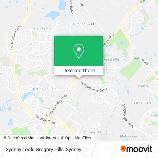 Mapa Sydney Tools Gregory Hills