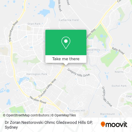 Mapa Dr Zoran Nestorovski Ohmc Gledswood Hills GP