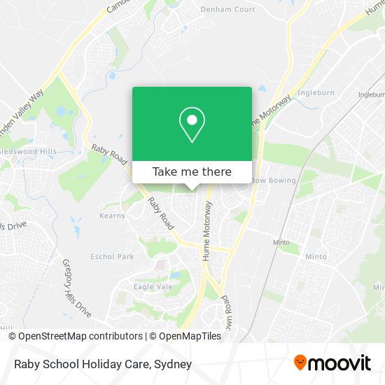 Raby School Holiday Care map
