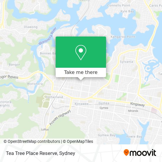 Tea Tree Place Reserve map