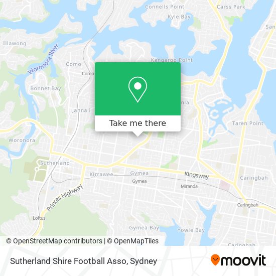 Sutherland Shire Football Asso map