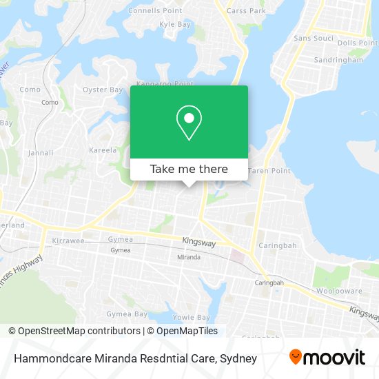 Hammondcare Miranda Resdntial Care map