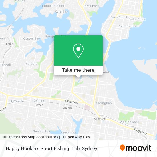 Happy Hookers Sport Fishing Club map