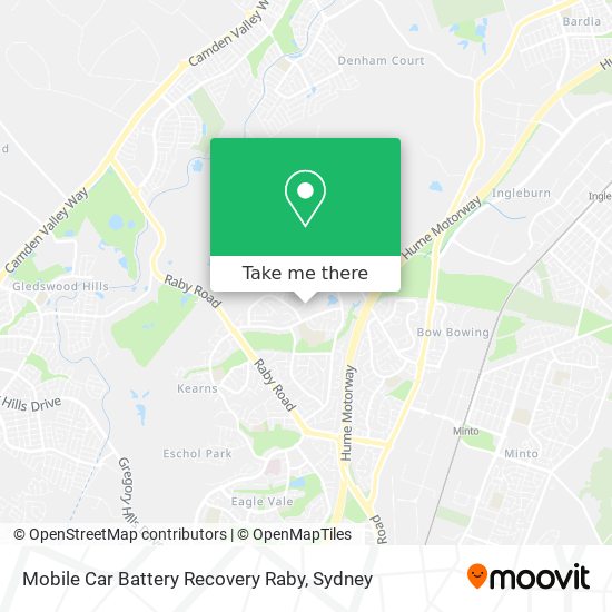 Mapa Mobile Car Battery Recovery Raby