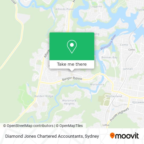 Diamond Jones Chartered Accountants map