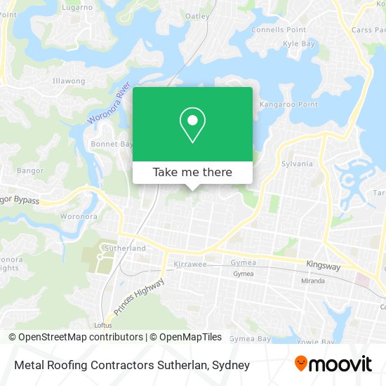 Metal Roofing Contractors Sutherlan map