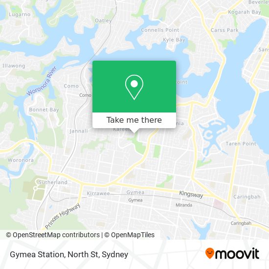 Gymea Station, North St map
