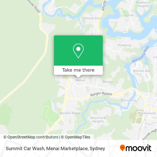 Summit Car Wash, Menai Marketplace map