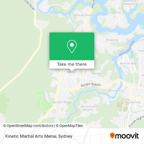 Kinetic Martial Arts Menai map