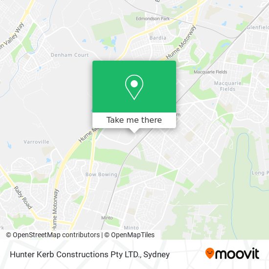 Hunter Kerb Constructions Pty LTD. map