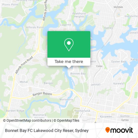 Bonnet Bay FC Lakewood City Reser map