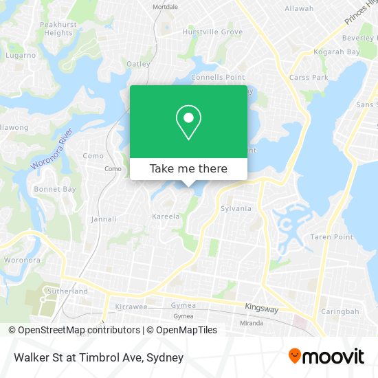 Walker St at Timbrol Ave map