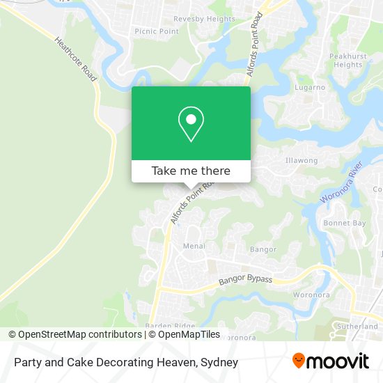 Party and Cake Decorating Heaven map