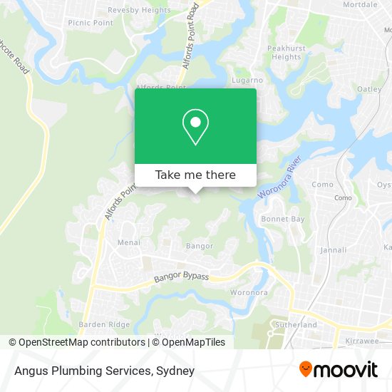 Angus Plumbing Services map