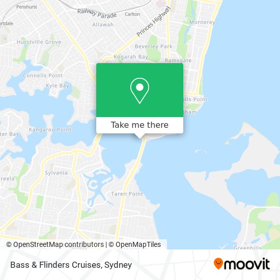 Bass & Flinders Cruises map