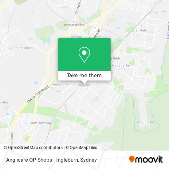 Mapa Anglicare OP Shops - Ingleburn