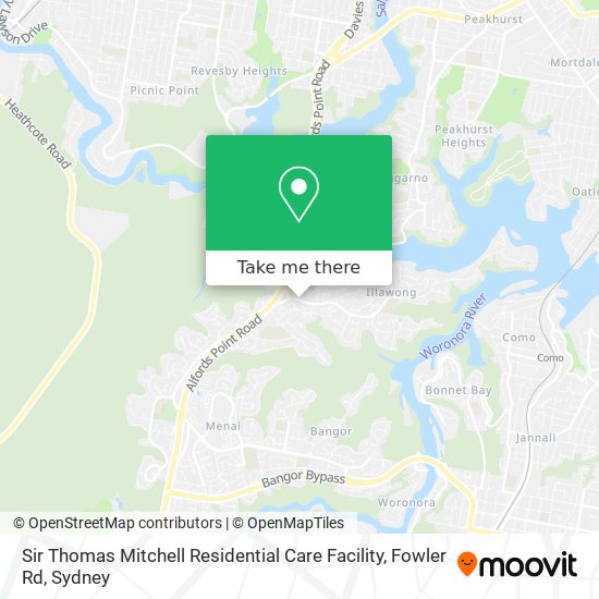 Mapa Sir Thomas Mitchell Residential Care Facility, Fowler Rd
