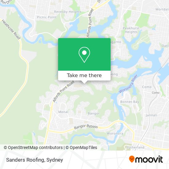 Sanders Roofing map