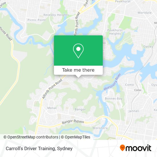 Carroll's Driver Training map