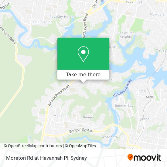 Moreton Rd at Havannah Pl map