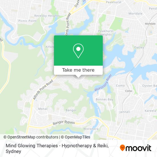 Mapa Mind Glowing Therapies - Hypnotherapy & Reiki