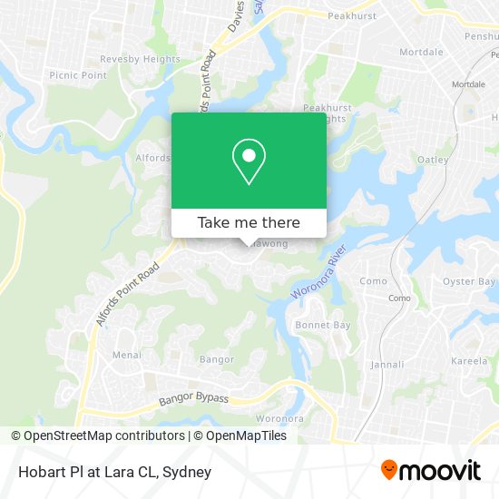 Mapa Hobart Pl at Lara CL