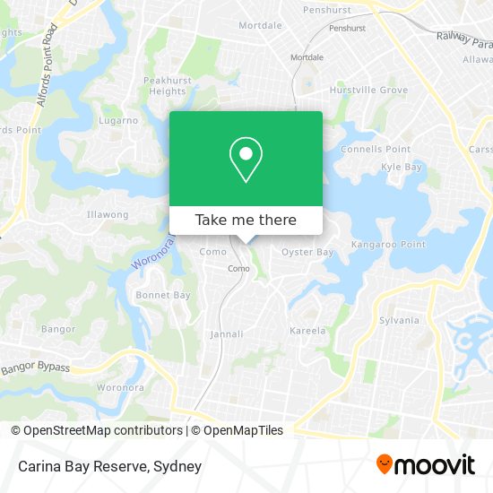 Carina Bay Reserve map