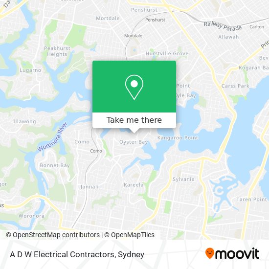 A D W Electrical Contractors map