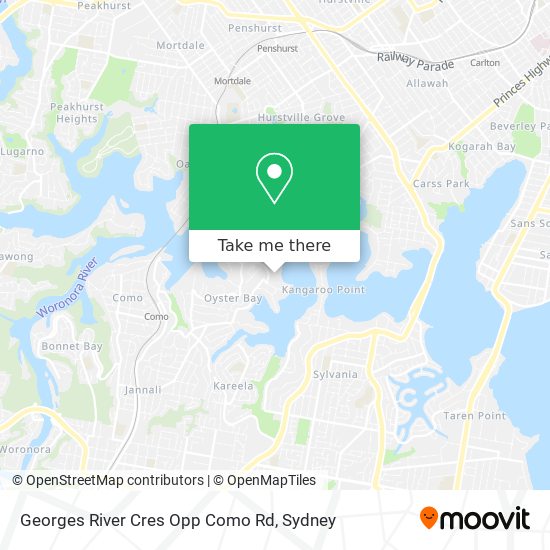 Georges River Cres Opp Como Rd map