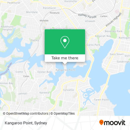 Mapa Kangaroo Point