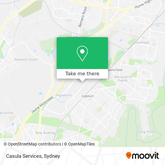 Casula Services map