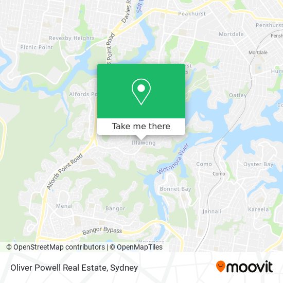 Oliver Powell Real Estate map