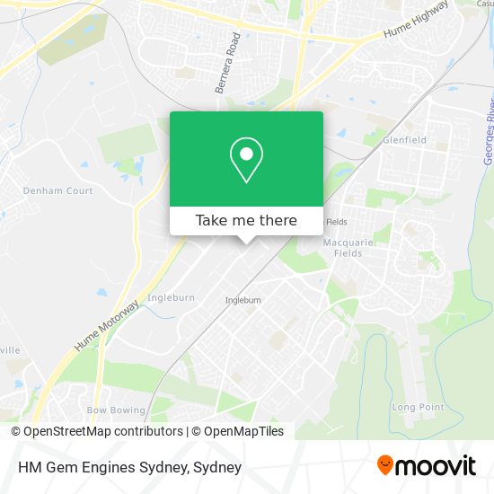 Mapa HM Gem Engines Sydney