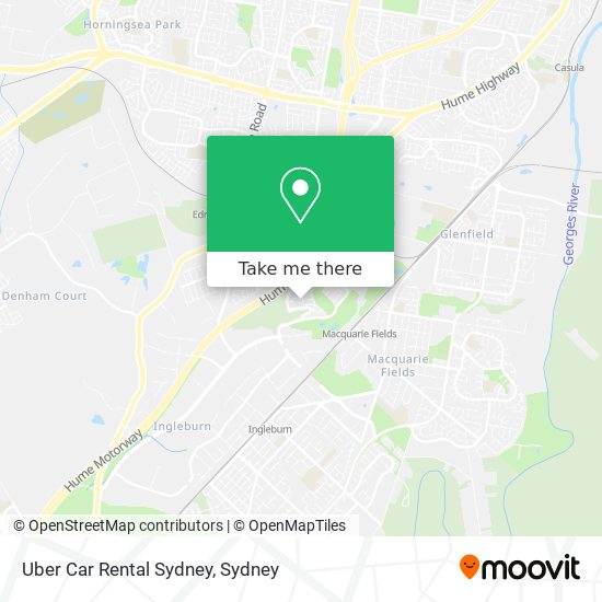Uber Car Rental Sydney map