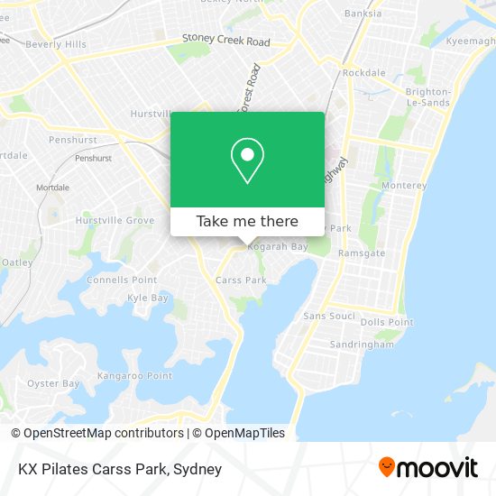 KX Pilates Carss Park map