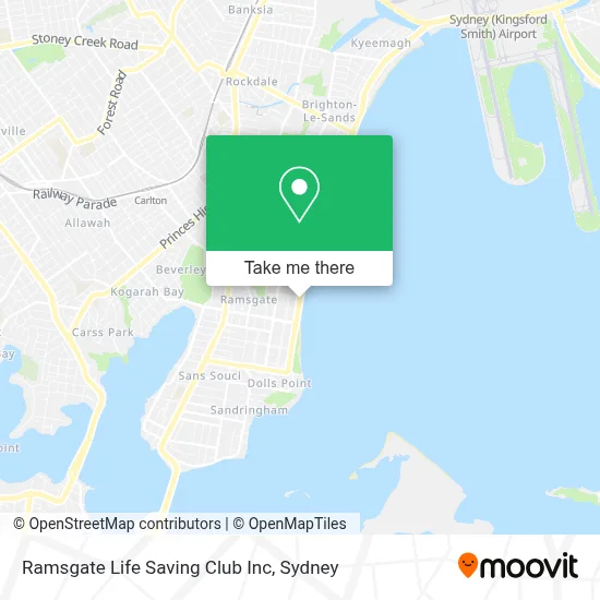 Mapa Ramsgate Life Saving Club Inc