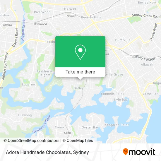 Mapa Adora Handmade Chocolates